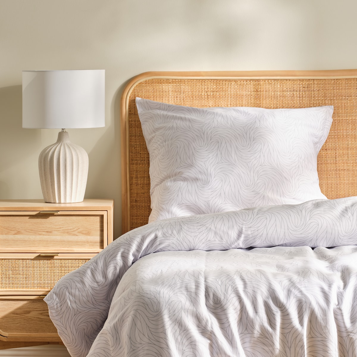 Pościel z bawełny satynowej Linguine 140x200 cm