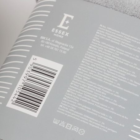 Jednokolorowy koc Tassels 130x170 cm