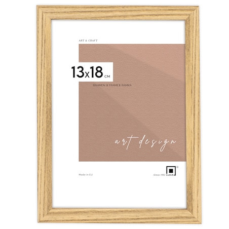 Ramka na zdjęcia 13x18 cm brązowa rama MDF z plexi do postawienia powieszenia klasyczna ramka