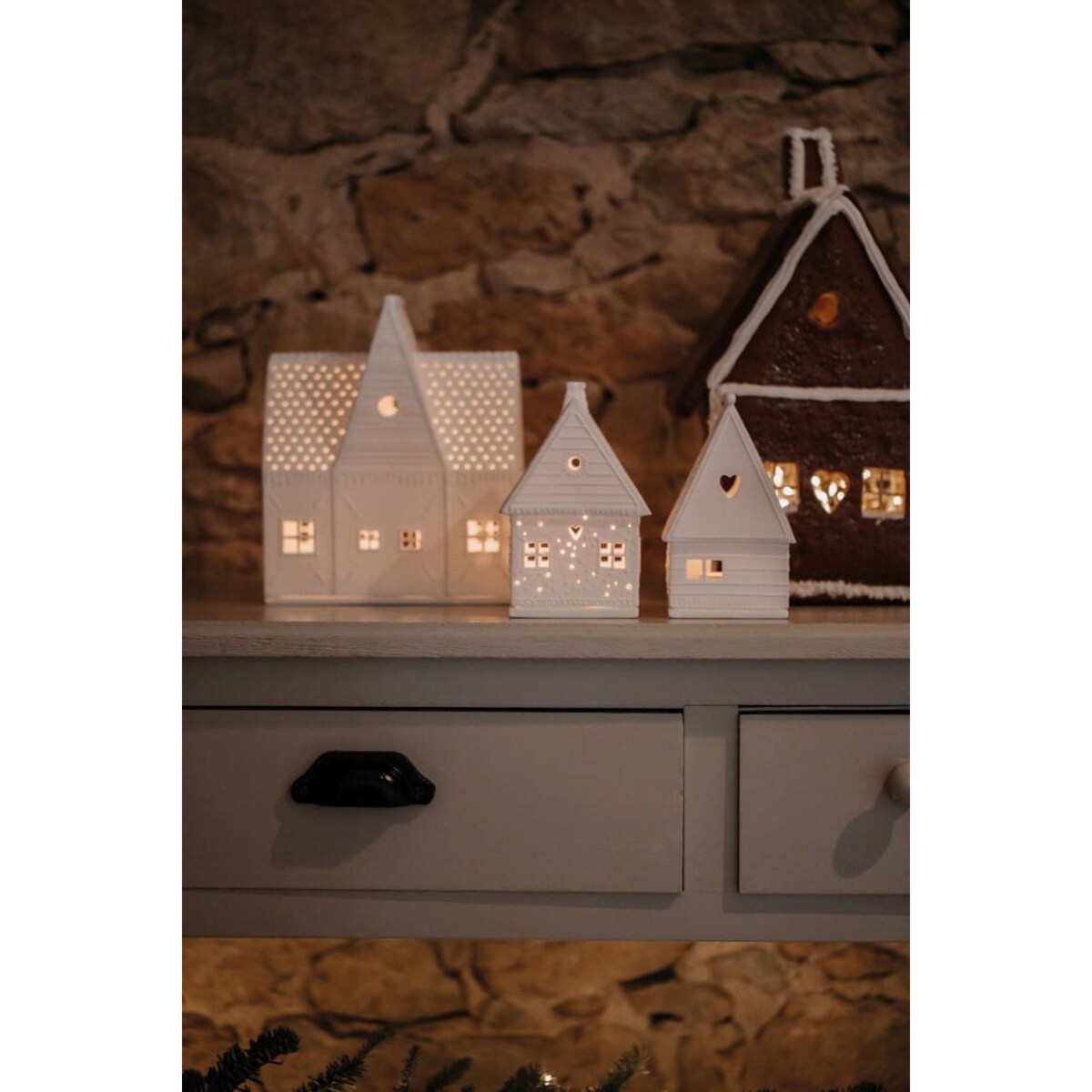 Lampion Chatka z Piernika Kule Śnieżne, 9 x 8.5 x 14 cm, Raeder