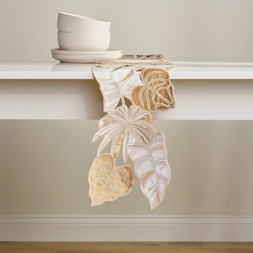 Bieżnik Haftowany Leafa 18x158 cm