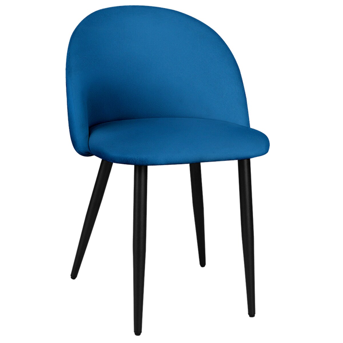 Krzesło tapicerowane do salonu jadalni welurowe granatowe loft