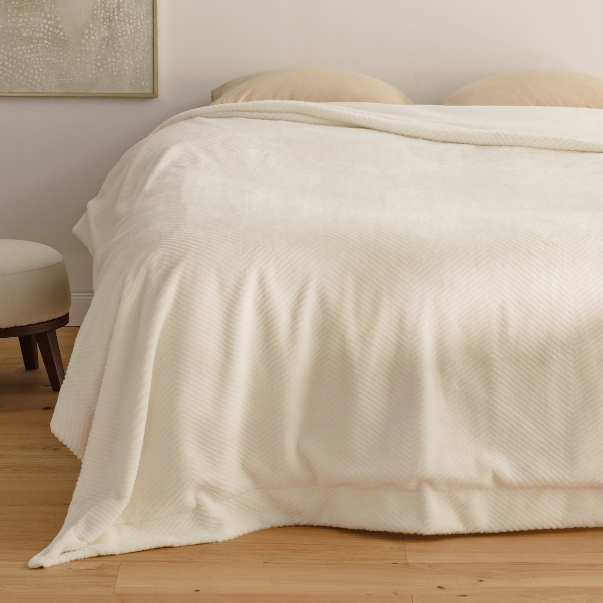 Narzuta Futrzana Przeszywana w Geometryczny Wzór Abraco 200x220 cm