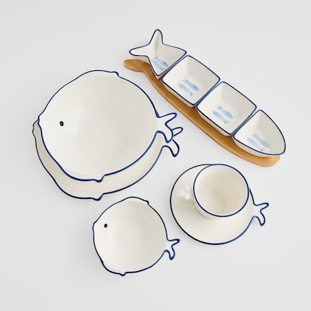 Patera Oceanik z motywem morskim