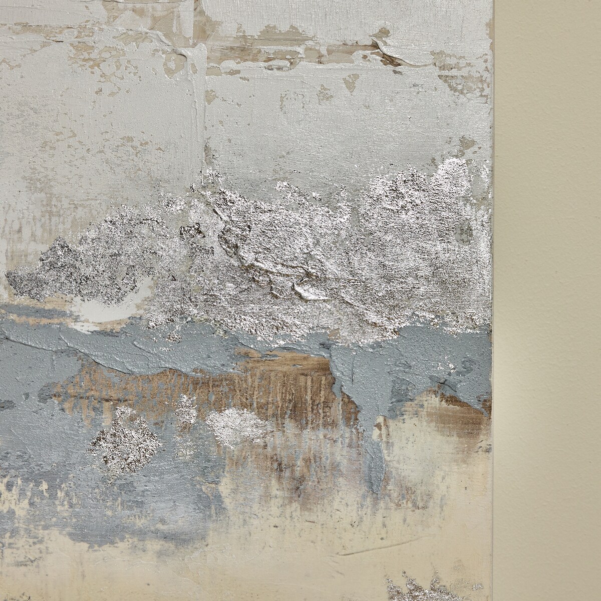 obraz na płótnie z elementami srebra arezza 80x120