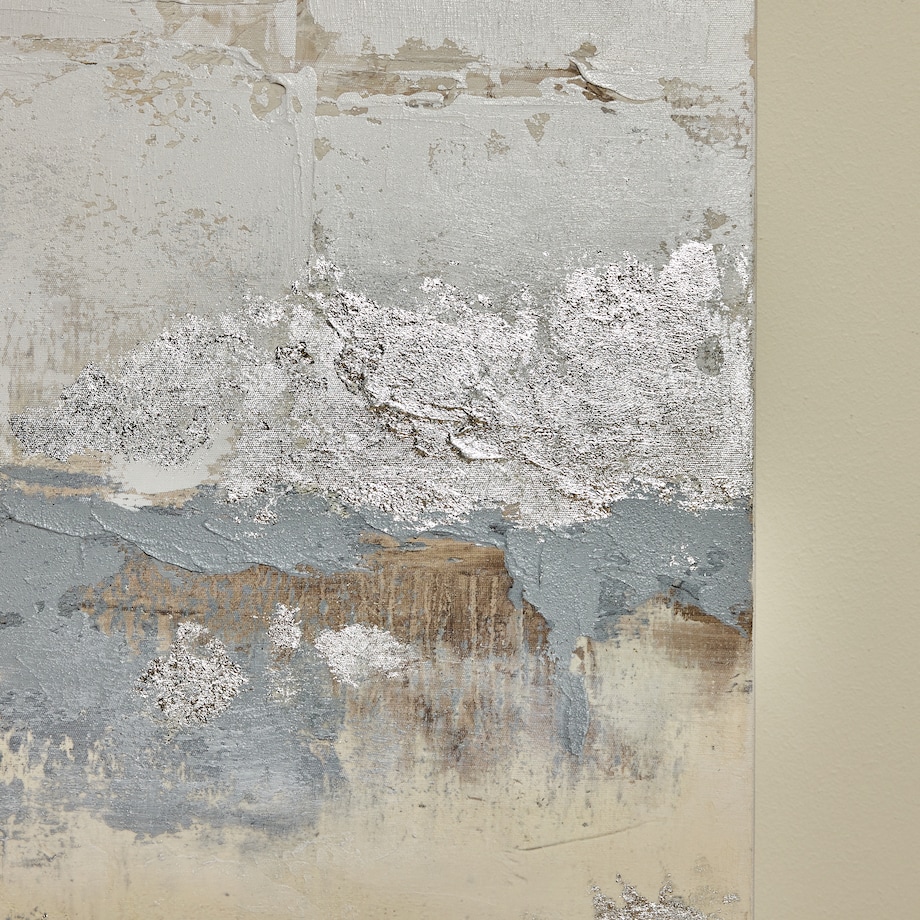 obraz na płótnie z elementami srebra arezza 80x120