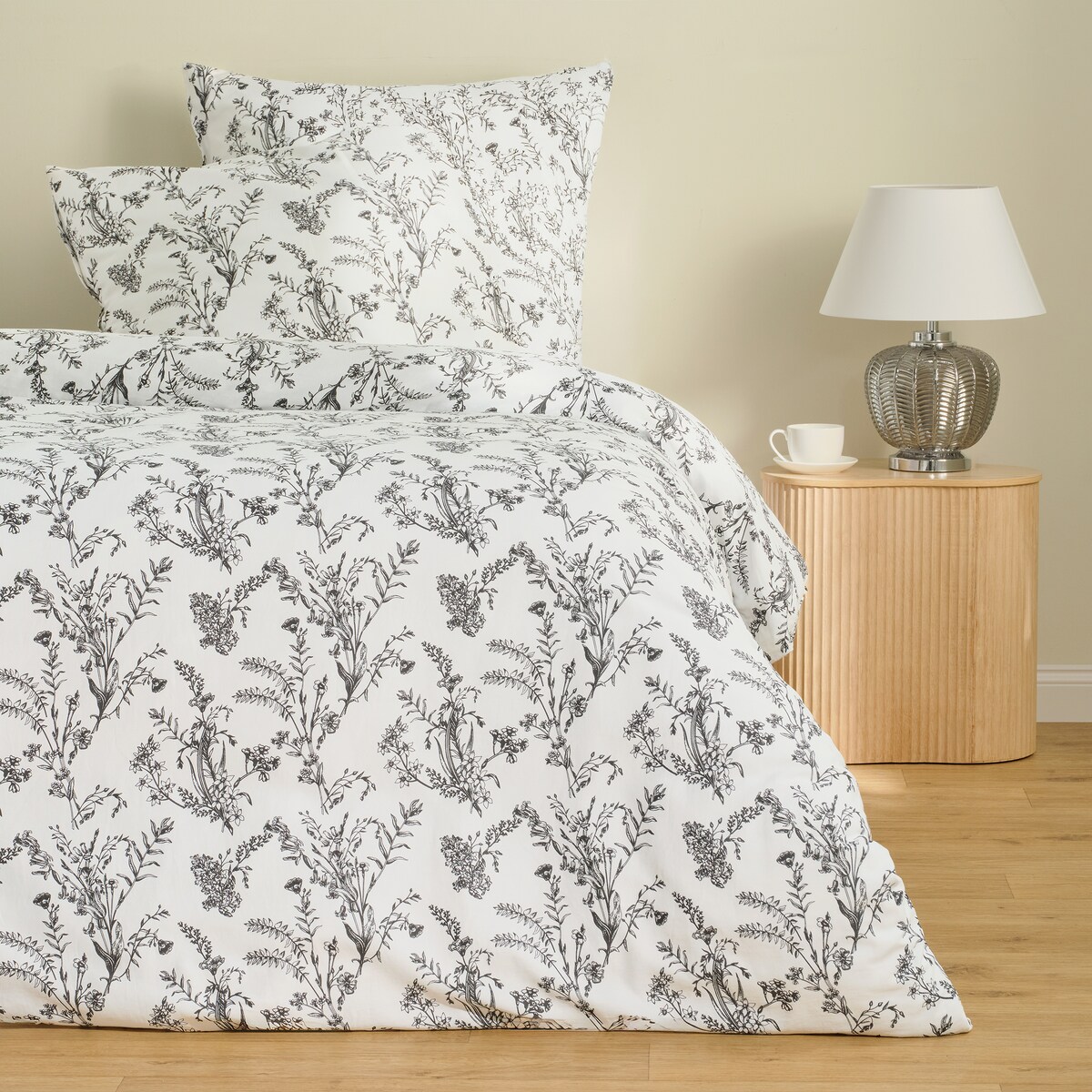 Komplet pościeli z bawełny satynowej Bobby 160x200 cm z 2 poszewkami 70x80