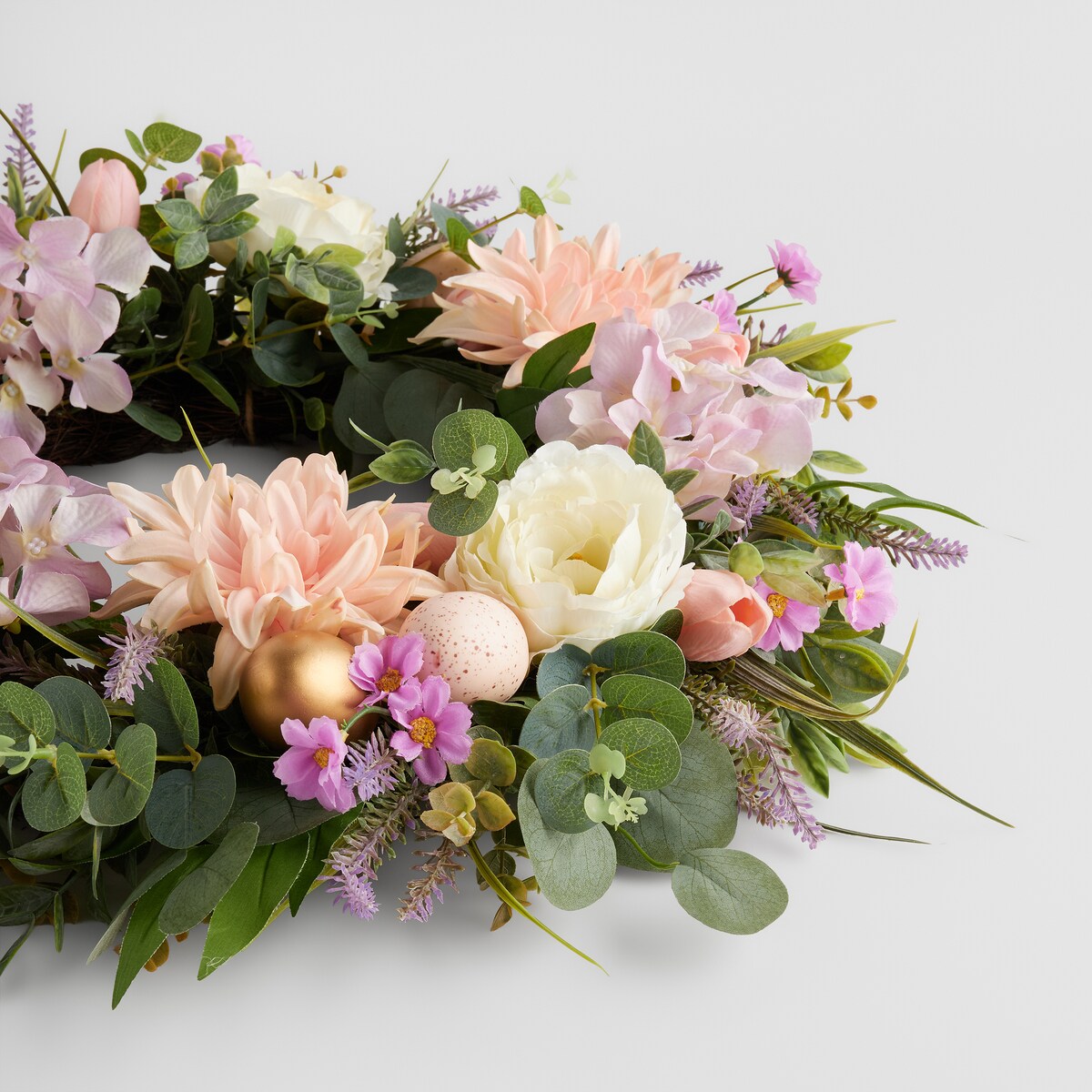 Wianek Egelle z motywem kwiatowym i jajka