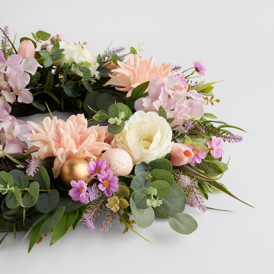 Wianek Egelle z motywem kwiatowym i jajka