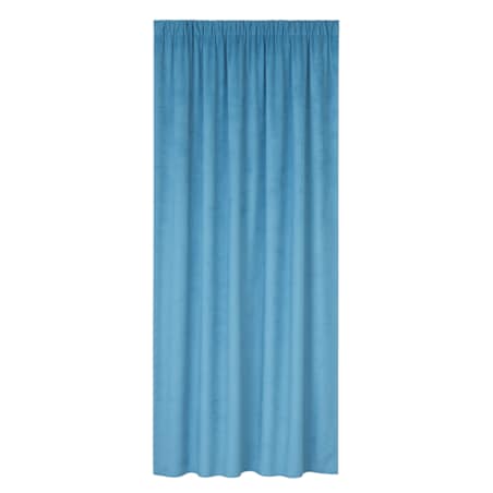 zasłona welurowa gładka na taśmie marszczącej 140x260 morski