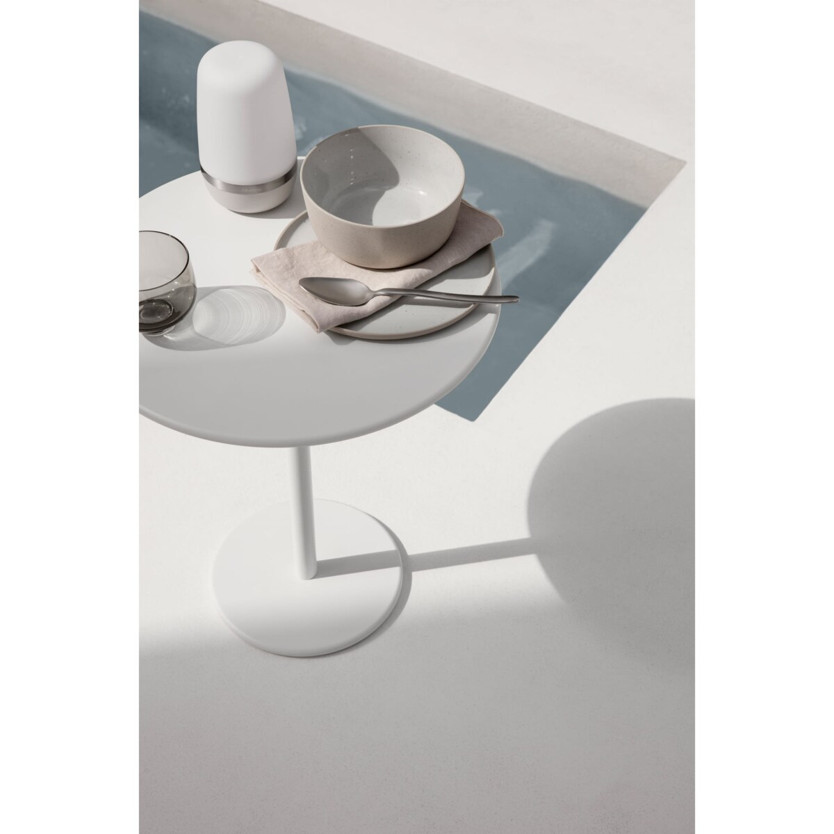 Stolik ogrodowy STAY, White, 45 cm, aluminium