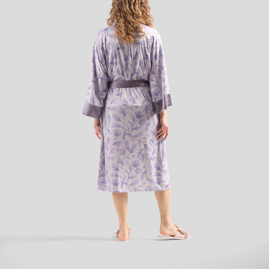 Szlafrok Amantello z motywem kwiatowym