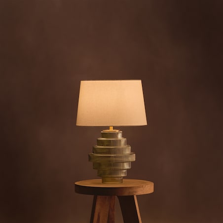 Lampa Stołowa Ze Szklaną Podstawą Selma