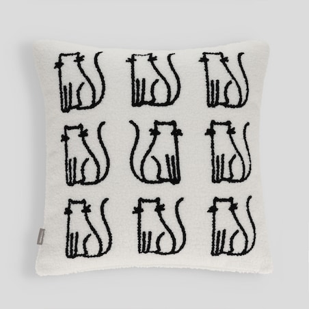 Poszewka Haftowana Katzo 45x45 cm z motywem zwierzęcym