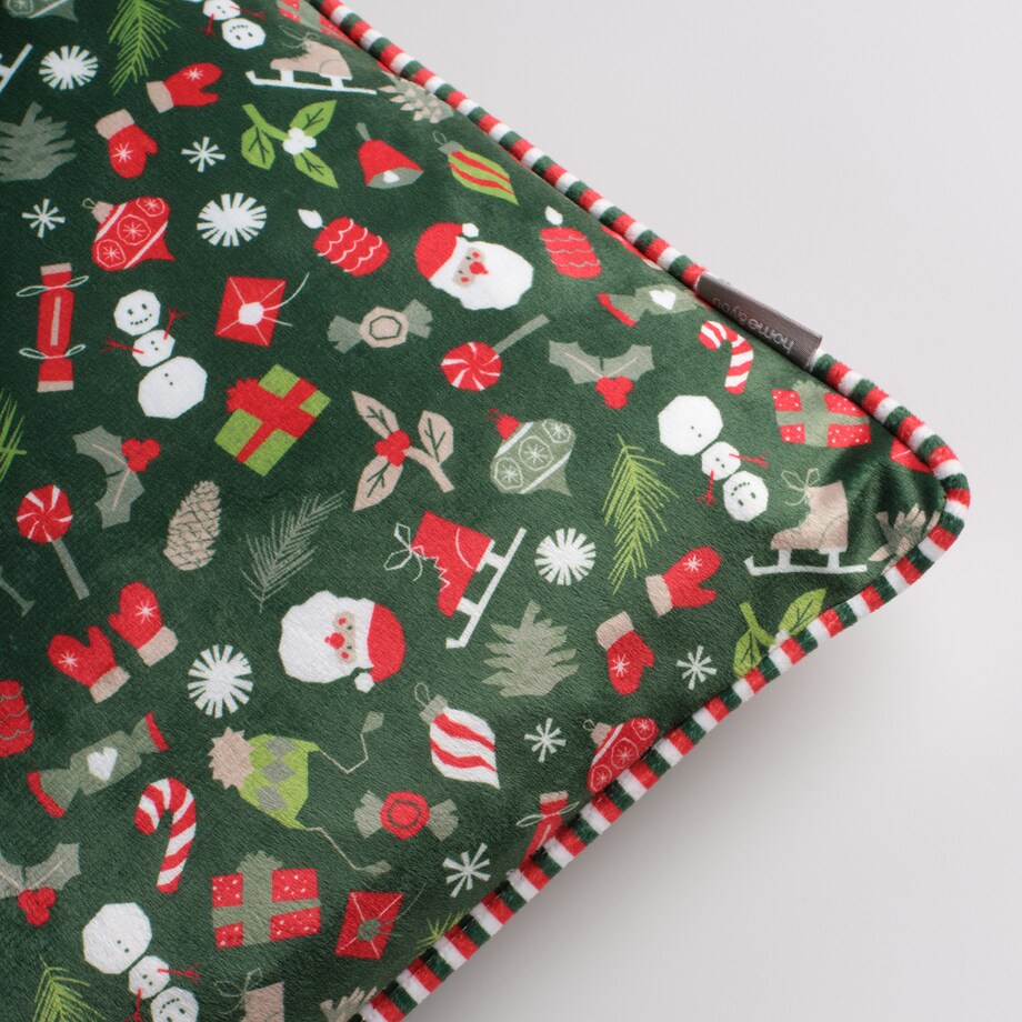 Poszewka z nadrukiem Festio 45x45 cm z motywem mikołaja