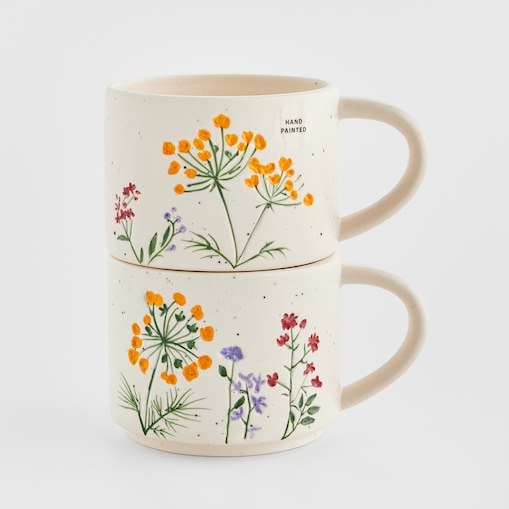 Komplet Kubków Meadora z motywem kwiatowym