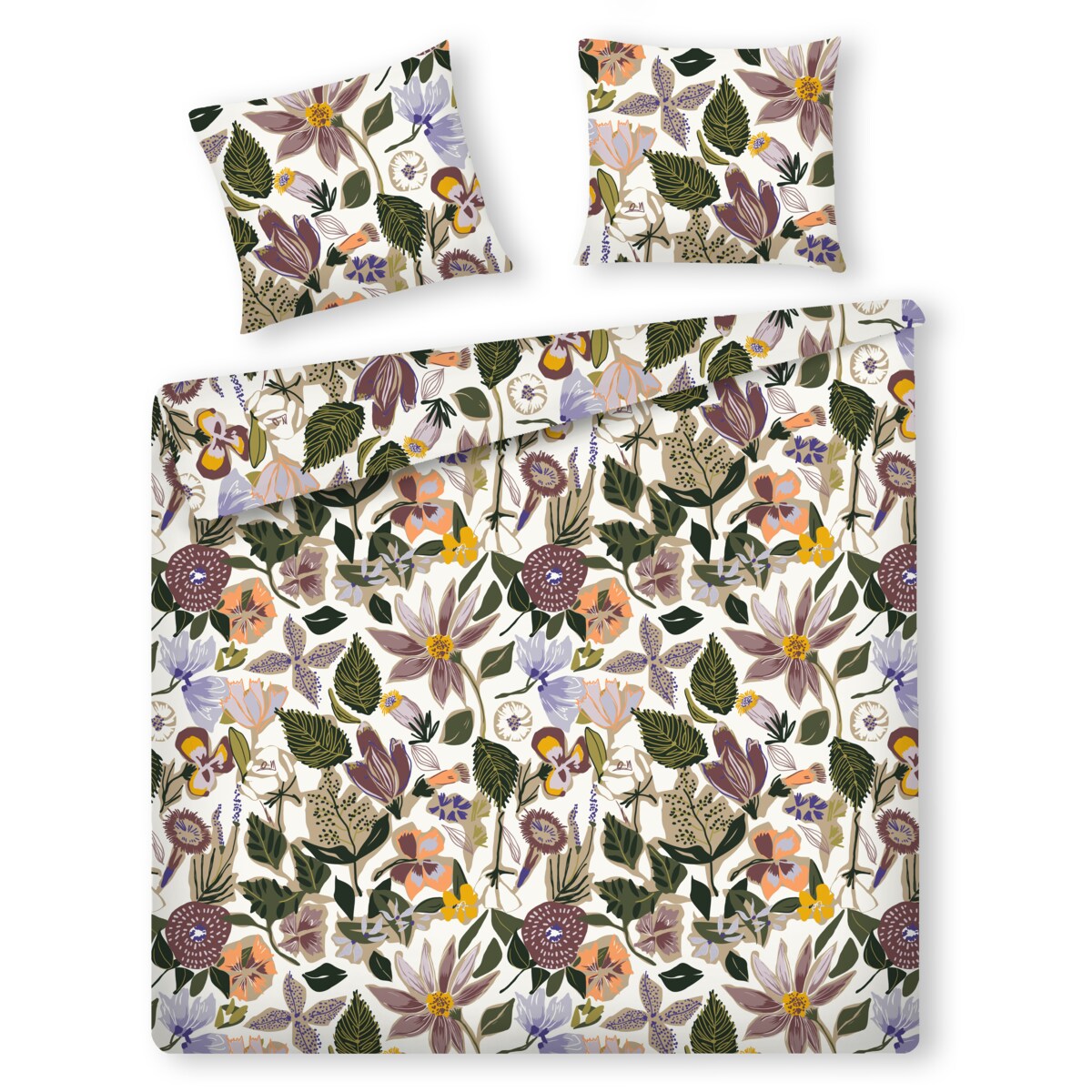 Pościel Bawełniana Galvina 200x220 cm z motywem roślinnym