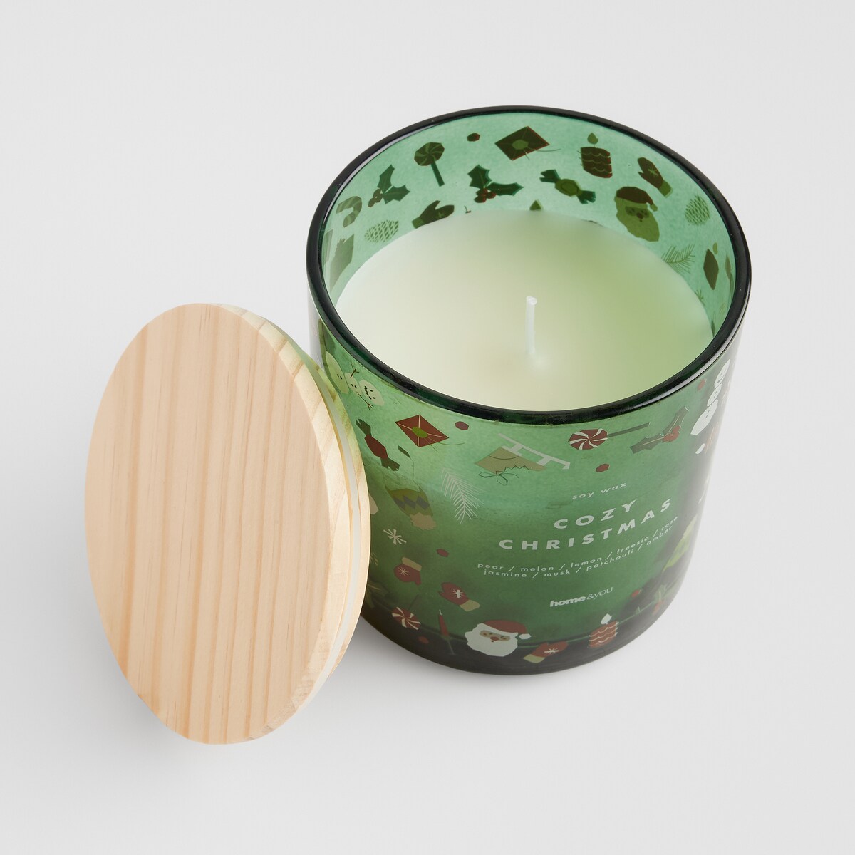 Świeca Zapachowa Festio z motywem mikołaja