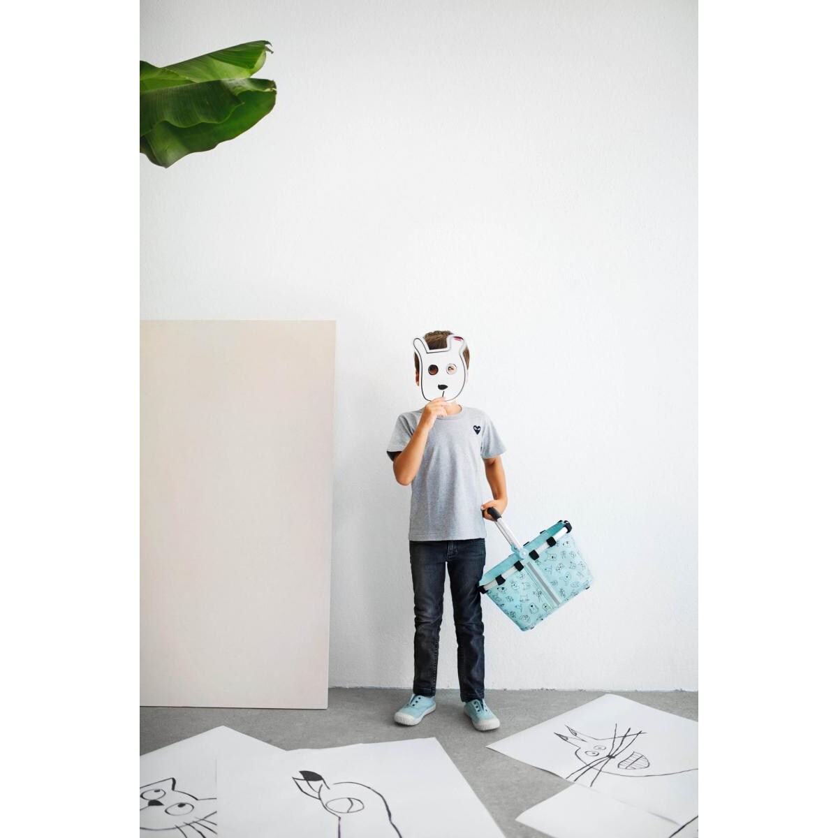 Koszyk carrybag XS kids cats and dogs mint, poliester, 5 l