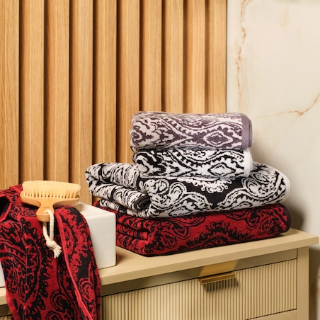 Ręcznik żakardowy Beskar 50x90 cm z motywem arabeski