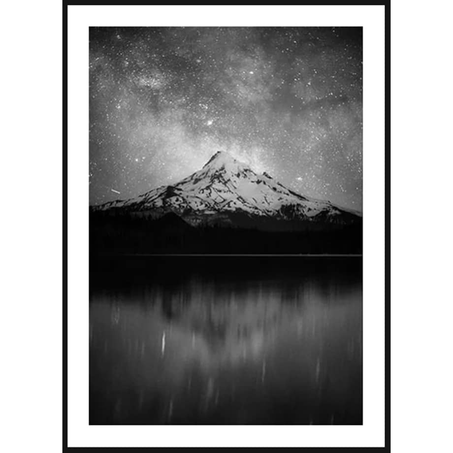 Poster Story, Plakat, Obraz - Droga Mleczna nad Jeziorem Mount Hood Oregon