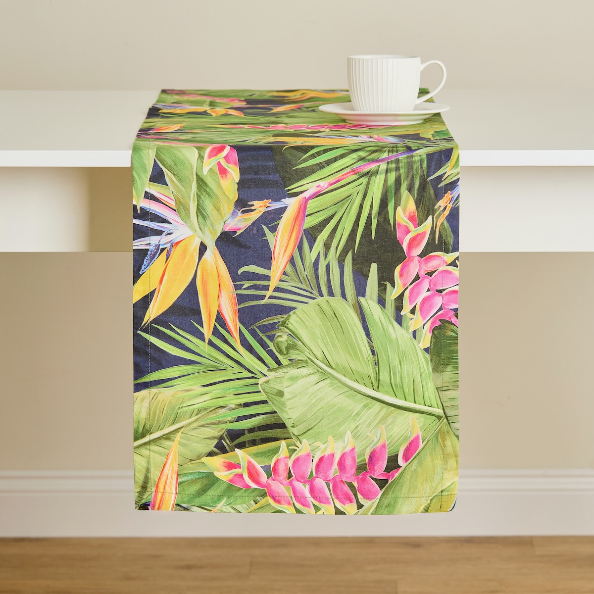 Bieżnik z nadrukiem Pasaro 35x180 cm z motywem tropikalnym