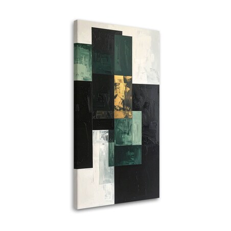 Obraz do salonu sypialni biura kuchni, Abstrakcja kształty zielony szary