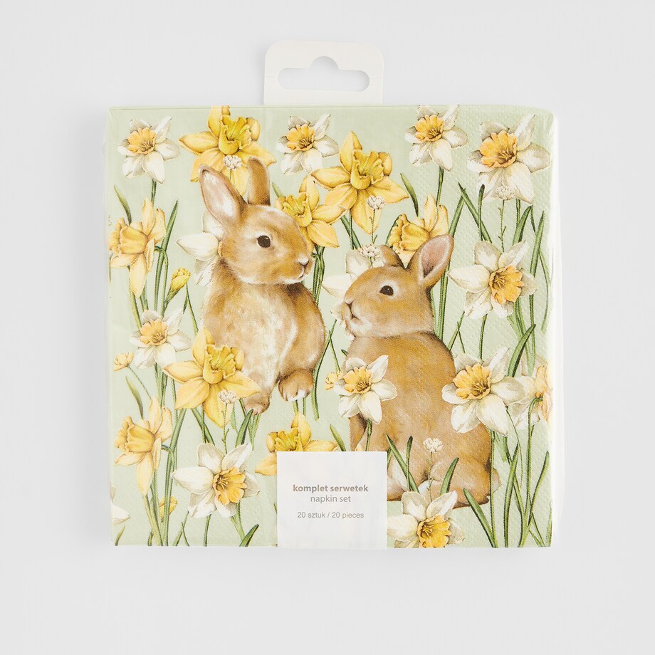 Komplet Serwetek Daffelisbunny z motywem królika
