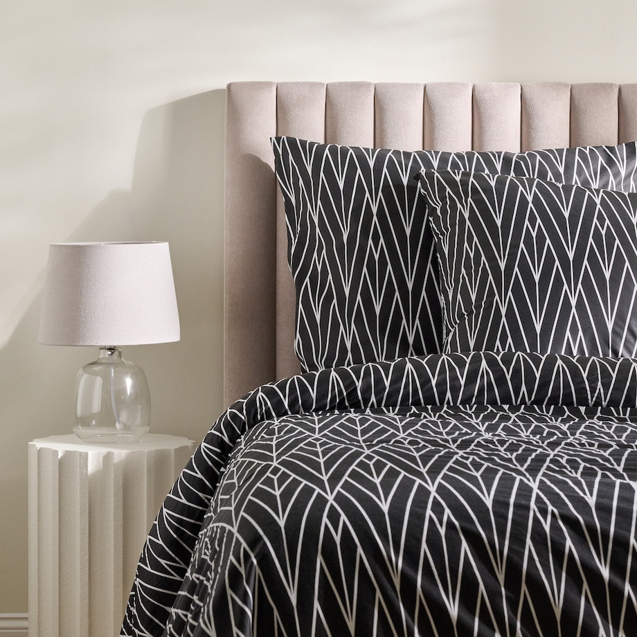 Pościel z bawełny satynowej Zinella 200x220 cm z motywem geometrycznym