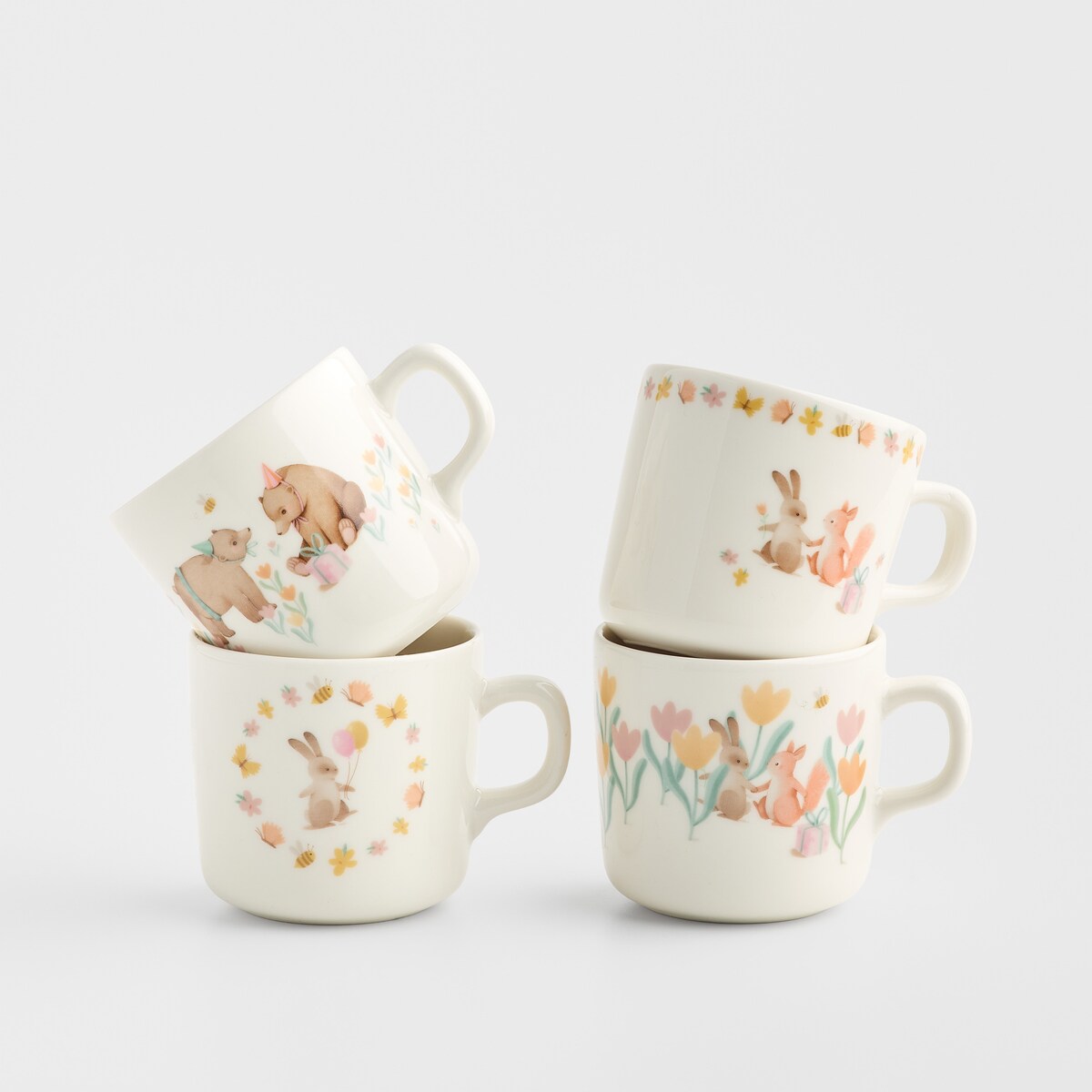 Komplet Kubków Ivy z motywem zwierzęcym