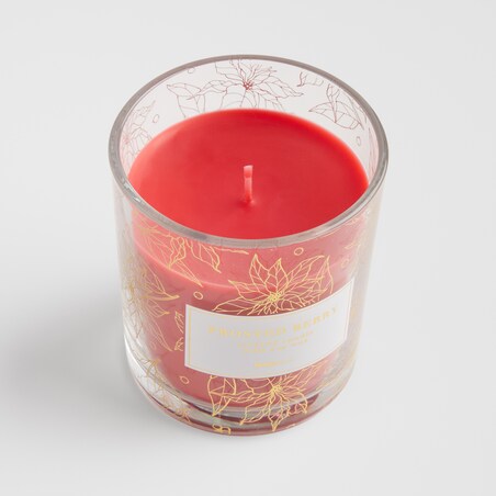 Świeca Zapachowa Poinsetta box z motywem gwiazdy betlejemskiej