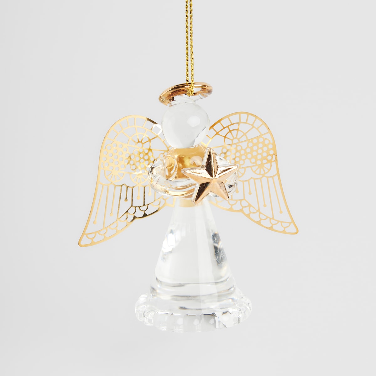 Dekoracja wisząca szklana Engel z motywem anioła