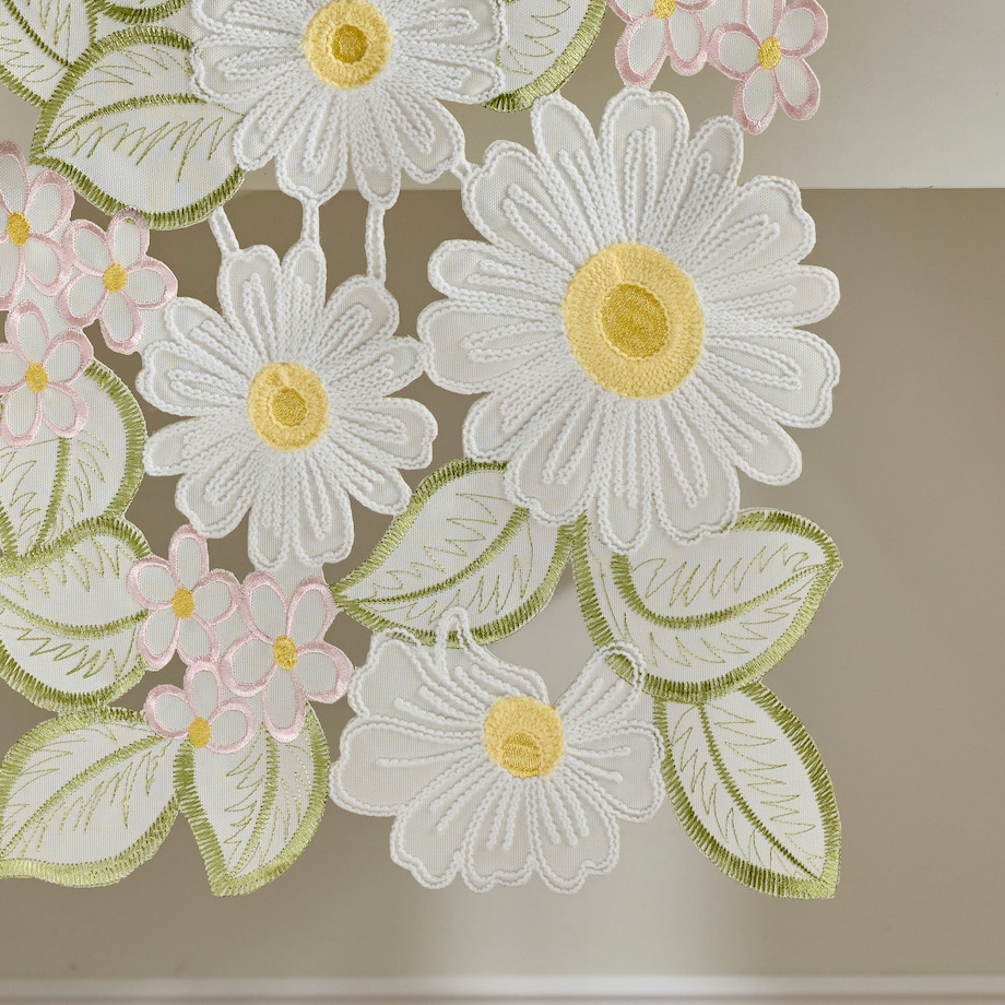 Bieżnik Haftowany Feris 35x174 cm z motywem kwiatowym