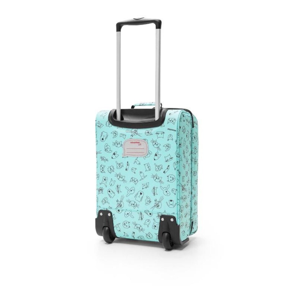 Walizka trolley XS kids cats and dogs mint - poliester