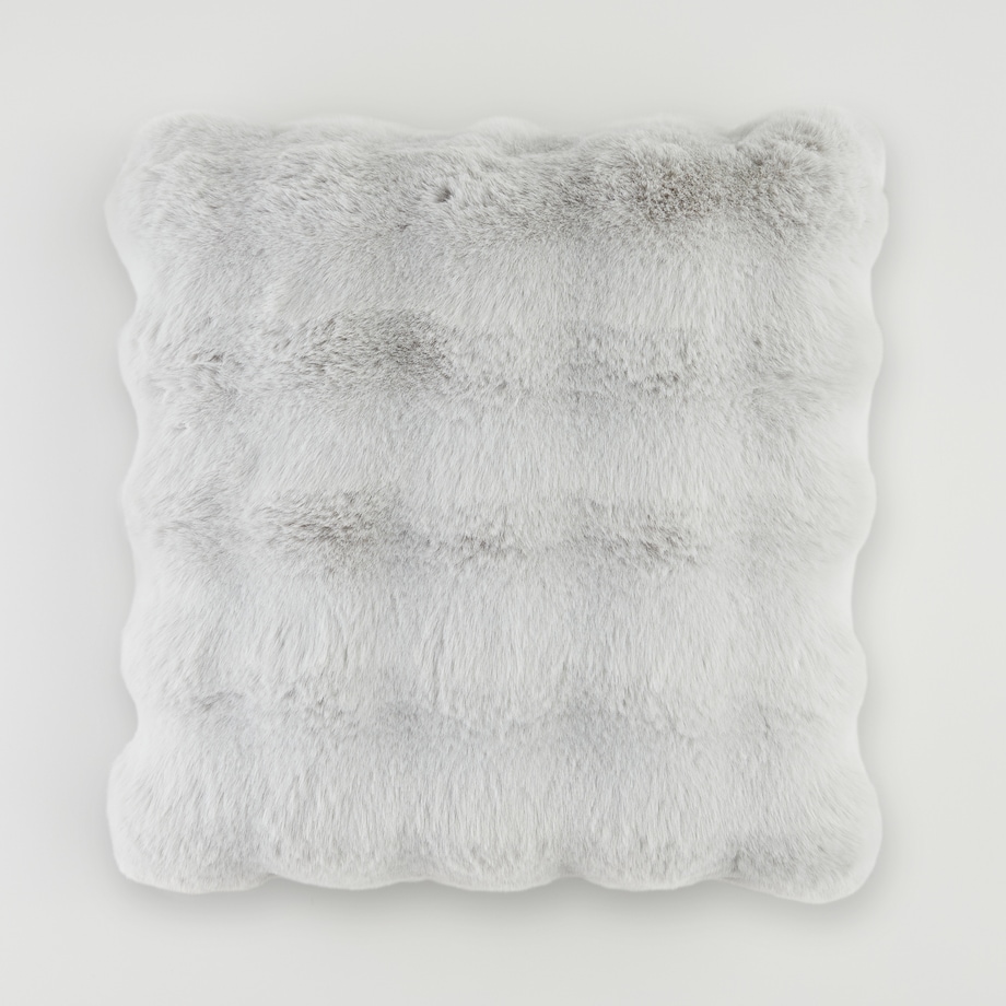 Poszewka Futrzana Bares 45x45 cm w kratę