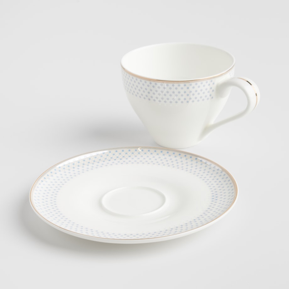 Filiżanka Ze Spodkiem Cadena z motywem geometrycznym