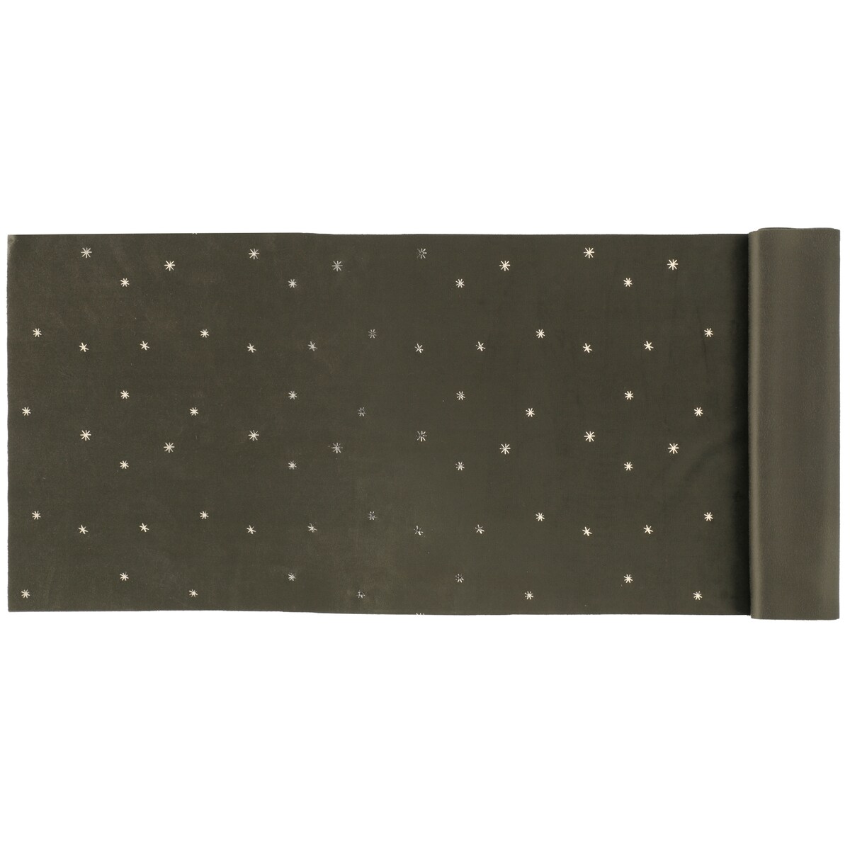 Bieżnik welurowy na stół, 35 x 100 cm, ze złotymi gwiazdkami