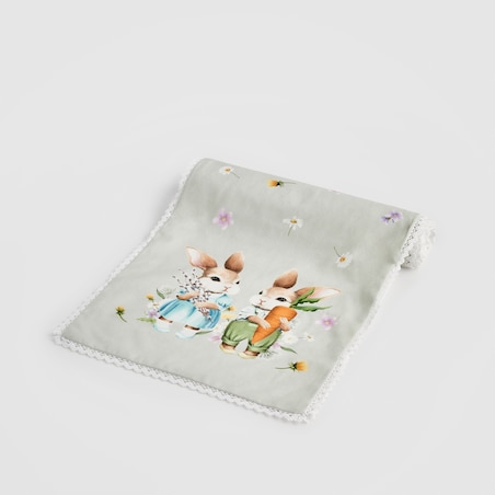 Bieżnik z nadrukiem Emi 35x180 cm z motywem królika