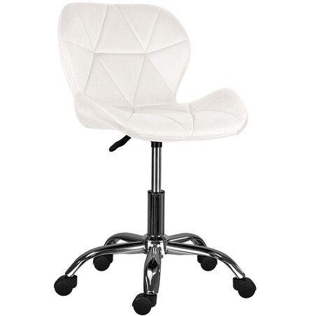 Krzesło biurowe fotel obrotowy regulowany welurowy beż