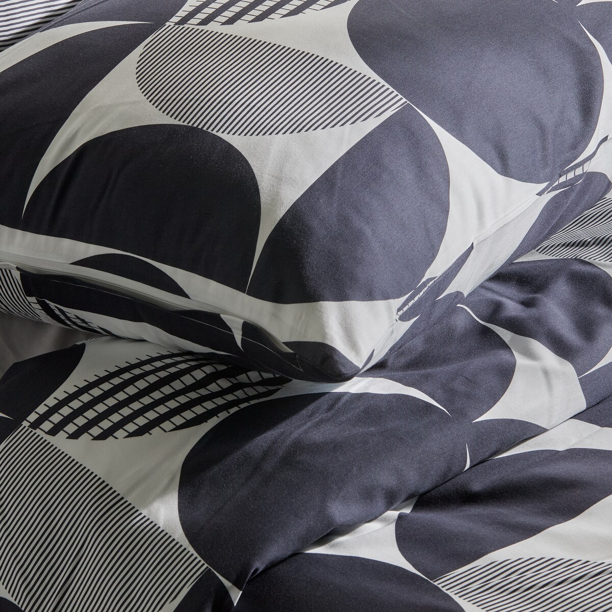 Pościel z bawełny satynowej Kasjoz 200x220 cm z motywem geometrycznym