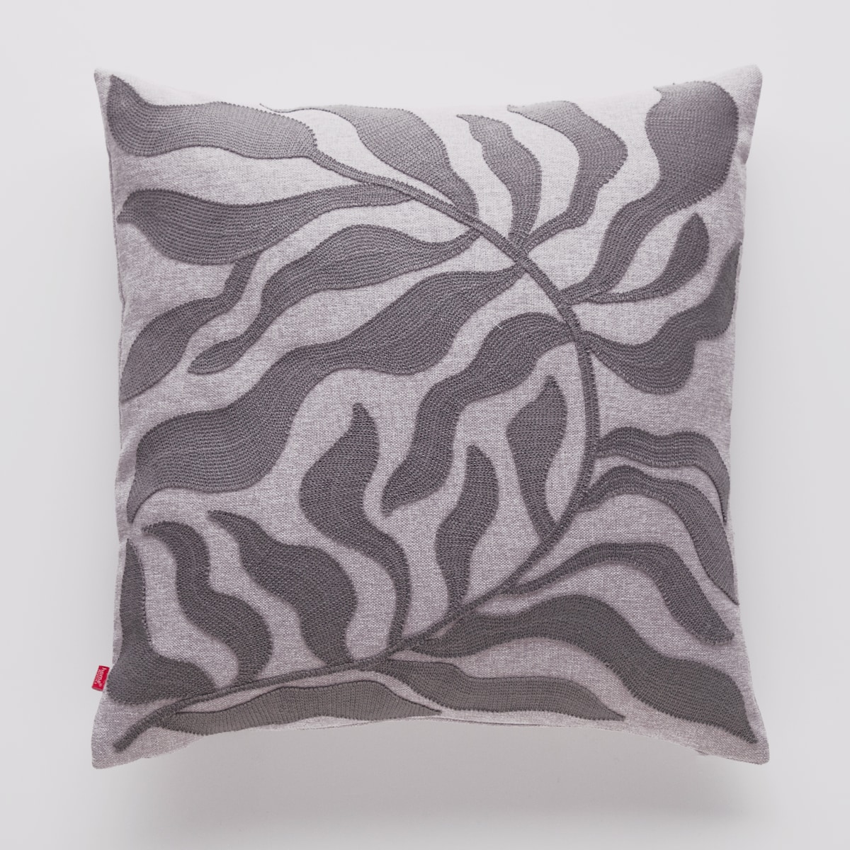 Poszewka Haftowana Kamea 45x45 cm z motywem roślinnym