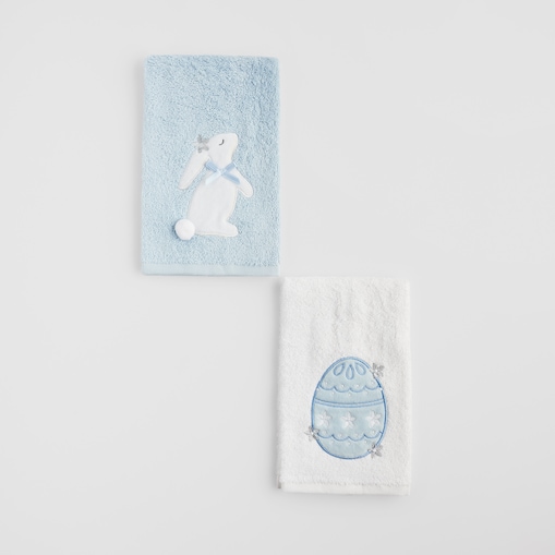 Komplet ręczników dekoracyjnych do twarzy lub rąk 2szt Pansilo 30x50 cm z motywem królika