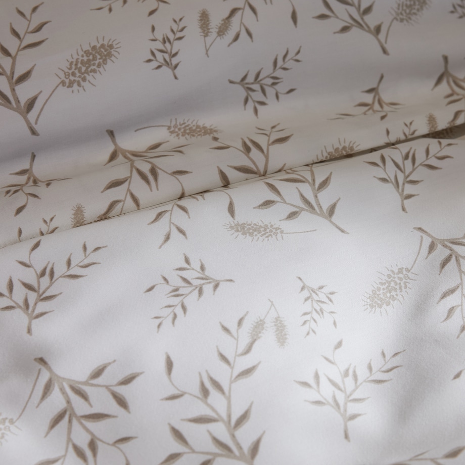 Pościel z bawełny satynowej Felicija 200x220 cm z motywem roślinnym