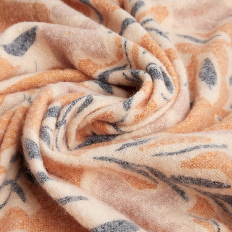 Koc Semilia 127x152 cm z motywem liściastym