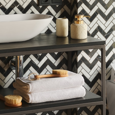 Dozownik łazienkowy z masy żywicznej kamienny efekt alis