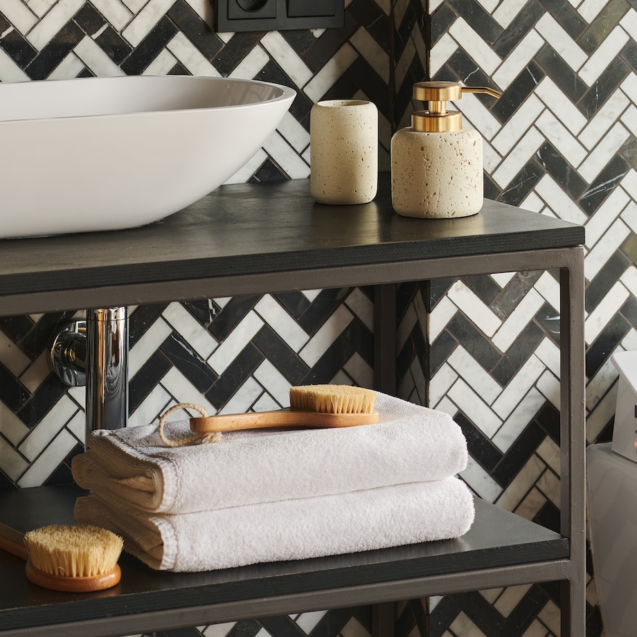 Dozownik łazienkowy z masy żywicznej kamienny efekt alis