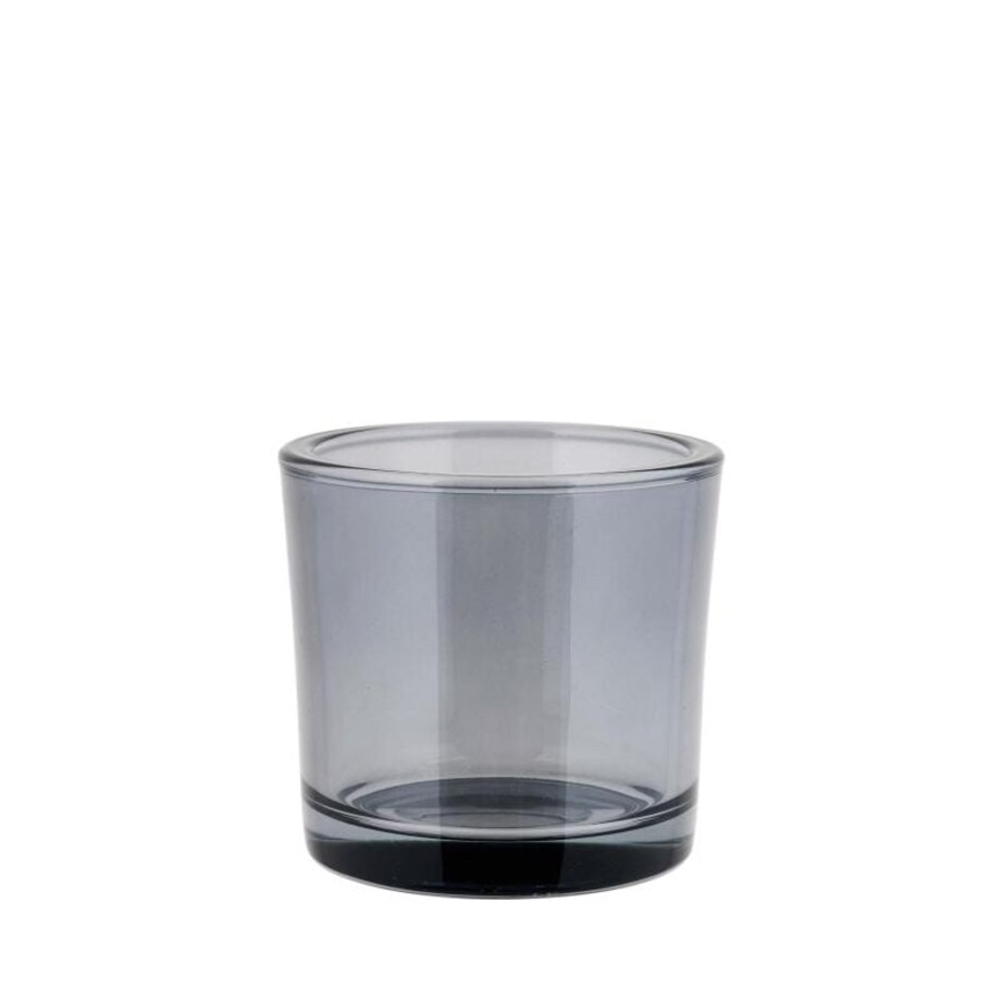 Świecznik na tealight Nero, Smoke - szkło, 12,5x12 cm