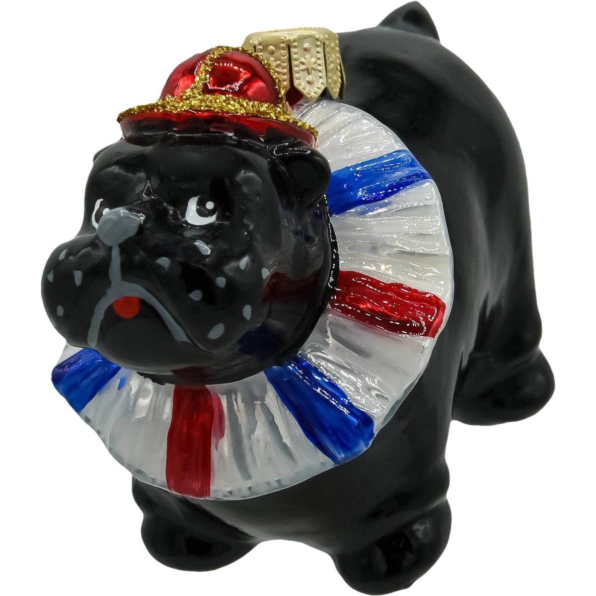 Bombka choinkowa: Cyrkowy Buldog: czarny