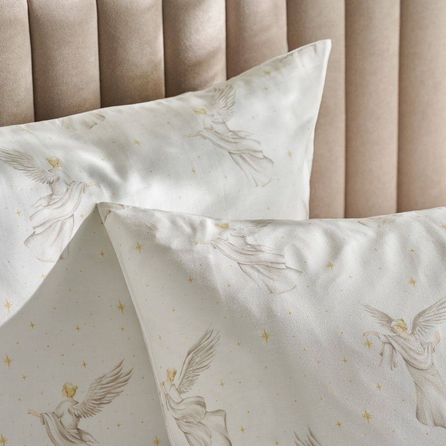 Pościel z bawełny satynowej Angeliso 200x220 cm z motywem anioła