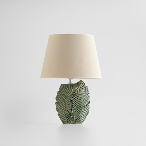 Lampa Stołowa Finda z motywem liściastym